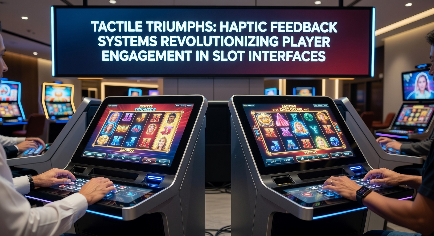 Close-up van haptic motoren in een gokkast-chassis, met visible trillingspatronen tijdens een demo-spin