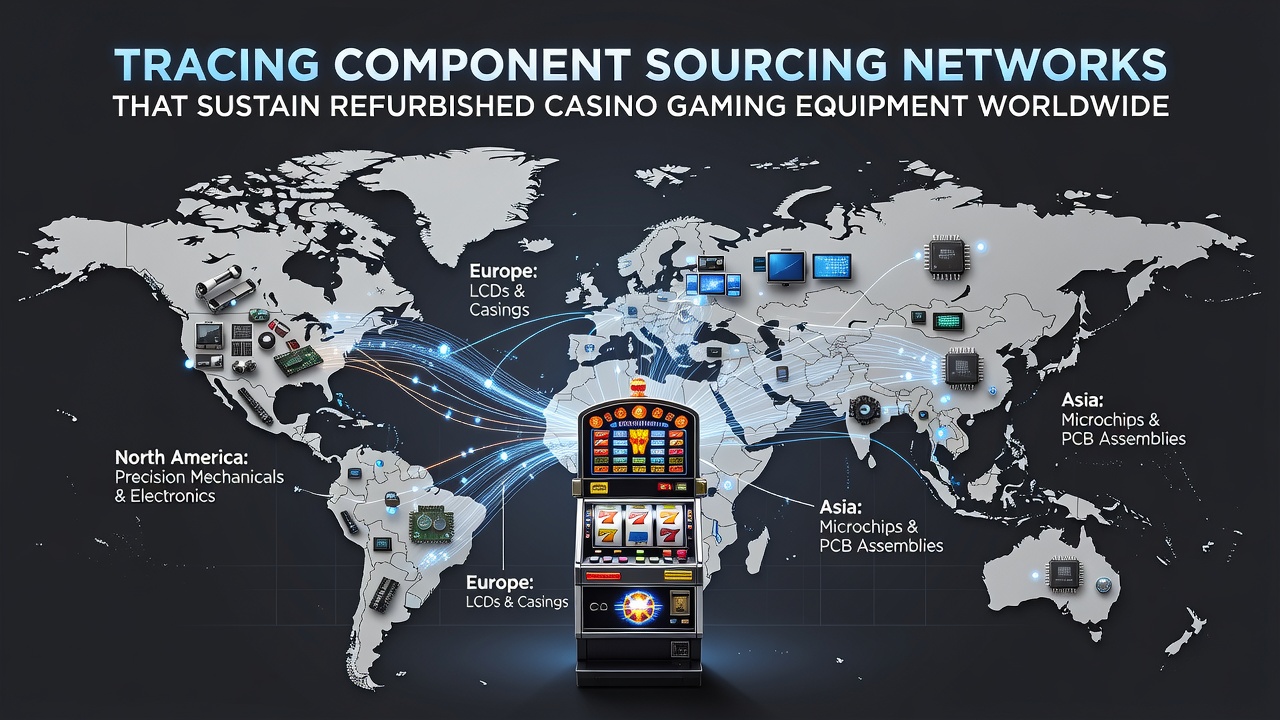 Wereldwijde sourcing netwerken voor componenten van gereviseerde casinogame apparatuur