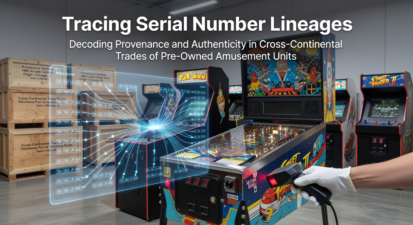 Serienummer tracing op een gaming kabinet tijdens inspectie in een Europese havenfaciliteit
