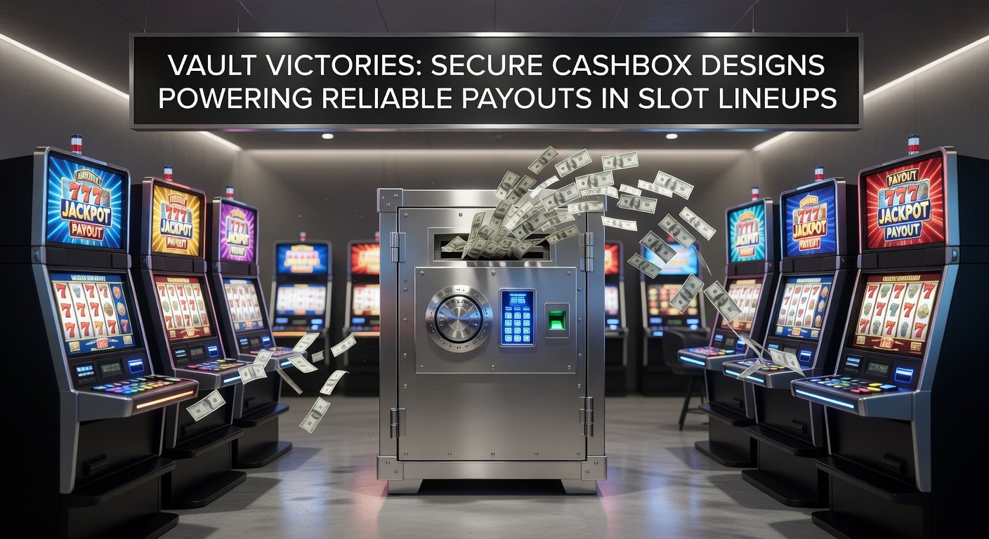 Moderne kassaldoos in een gokkast, met geavanceerde sloten en sensoren die beveiliging en betrouwbare uitbetalingen waarborgen