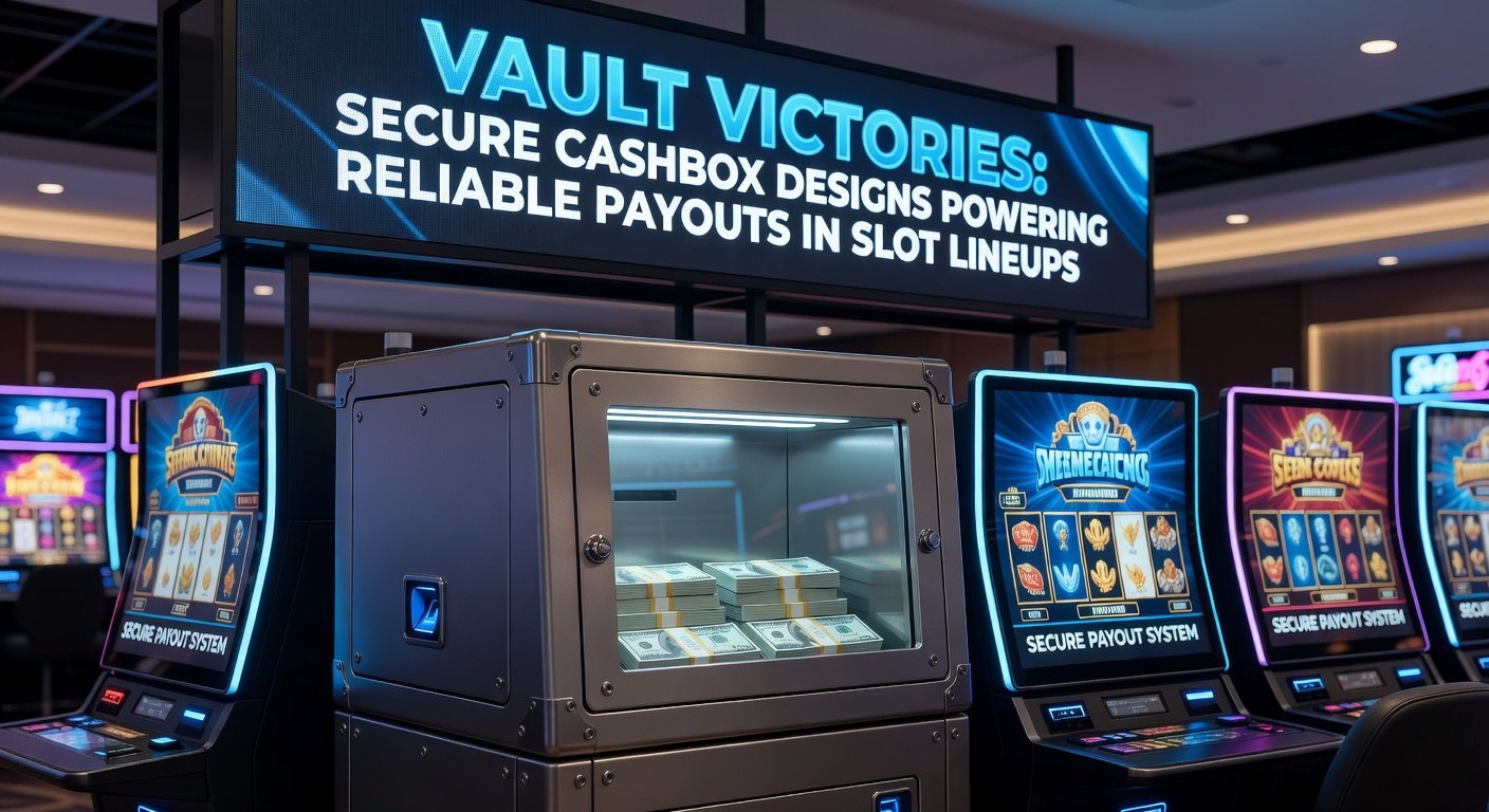 Detail van een high-security kassaldoos met elektronische sloten en tamper-evident seals in een professionele gokkastopstelling